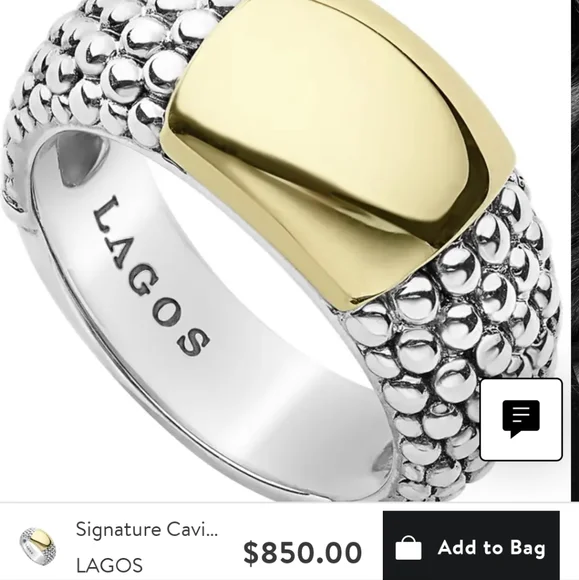 NWT Lagos High Bar Smooth Plate ring - Picture 15 of 16